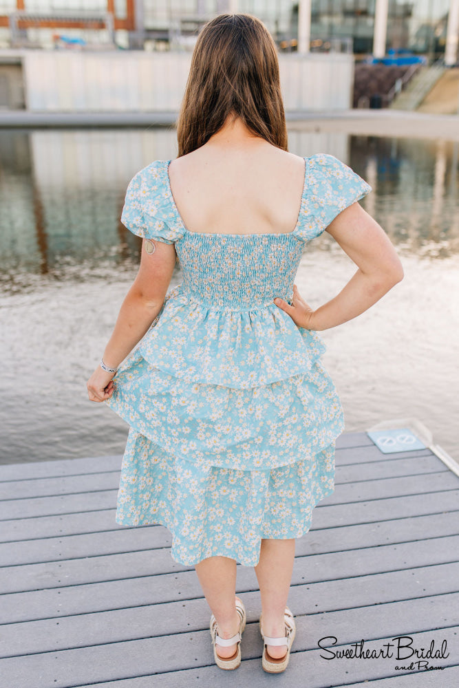 H5154-Teal Blue Formal Wear