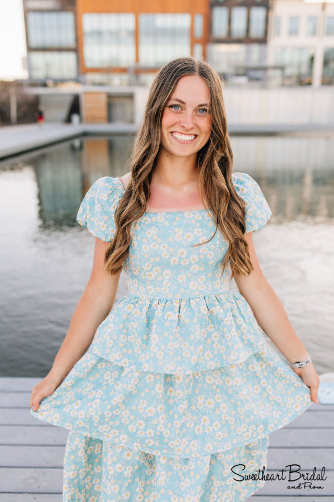 H5154-Teal Blue Formal Wear